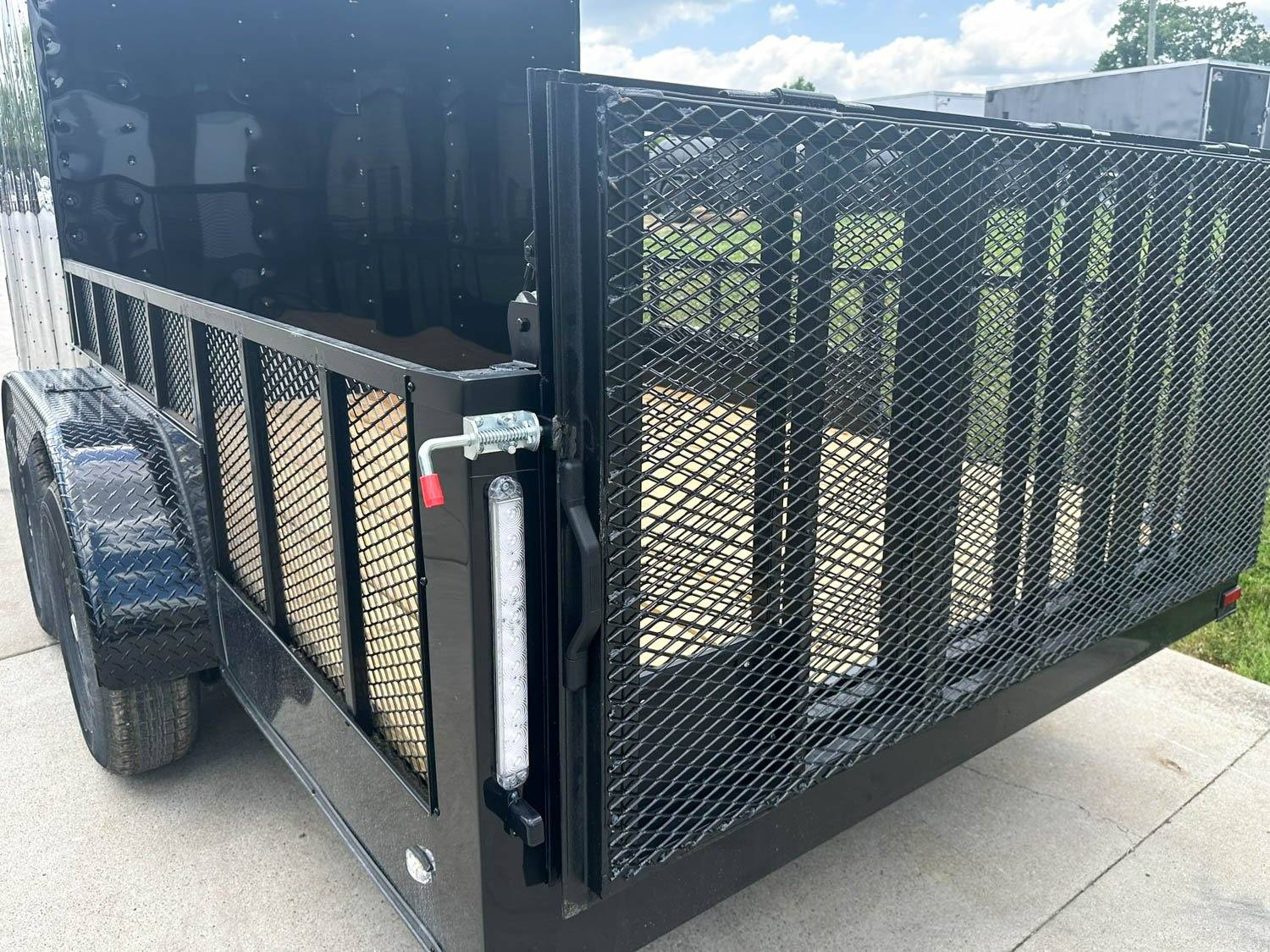 7×18 Black with Blackout Hybrid Enclosed Trailer (2) 7K Axles Storage - Image 14