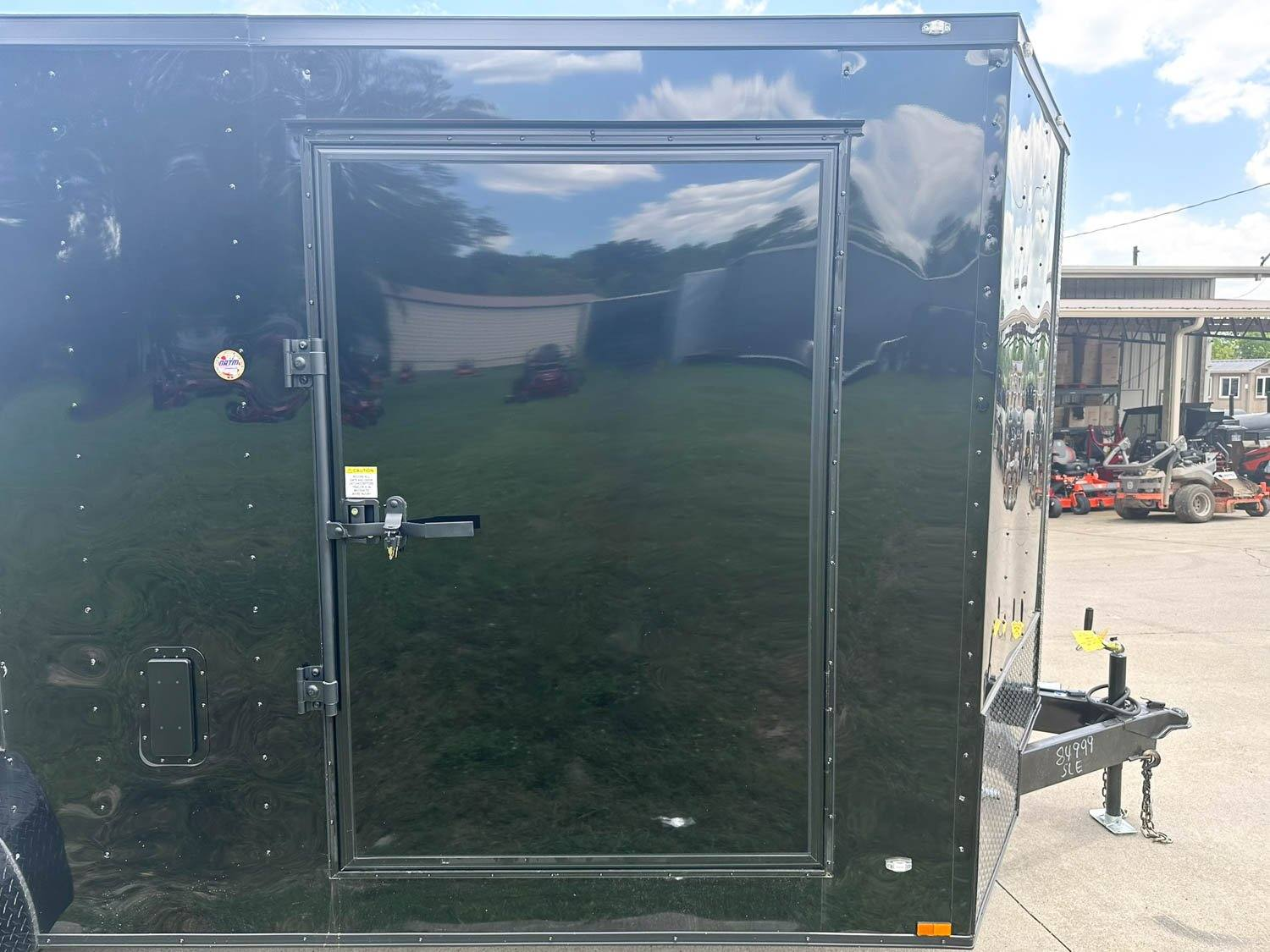 7×18 Black with Blackout Hybrid Enclosed Trailer (2) 7K Axles Storage - Image 17