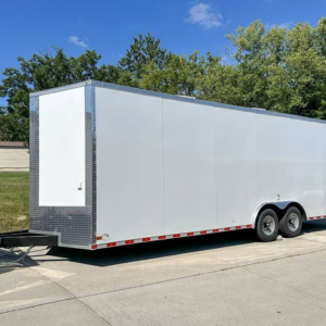 8.5×24 V-Nose Tandem Enclosed Trailer with Elect Pkg A/C and Cabinets