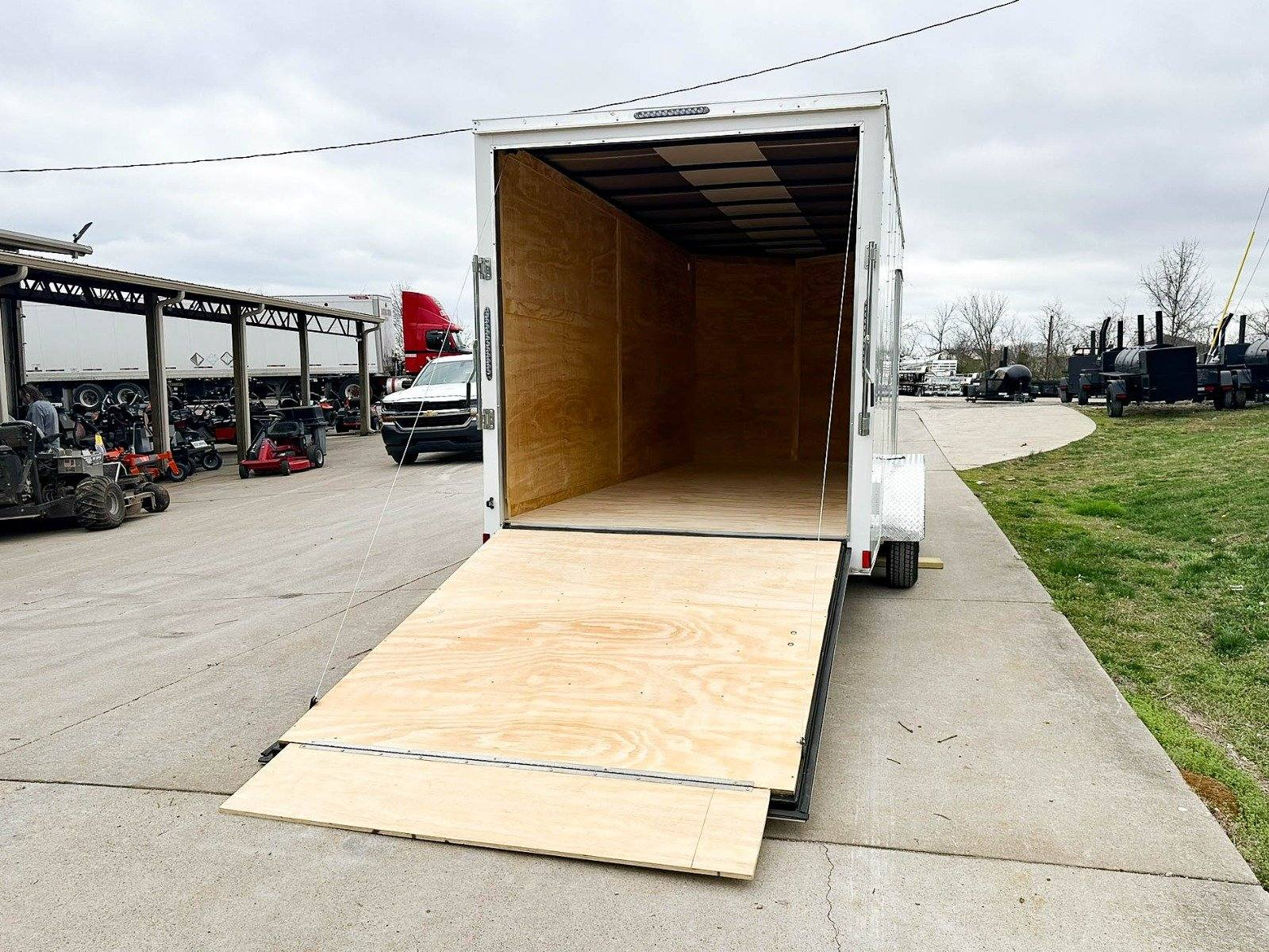 7×16 White V-Nose Enclosed Trailer (2) 3,500lb Axles 7ft Interior 7K GVWR - Image 11