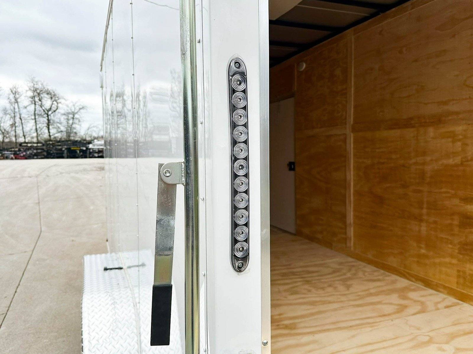 7×16 White V-Nose Enclosed Trailer (2) 3,500lb Axles 7ft Interior 7K GVWR - Image 17