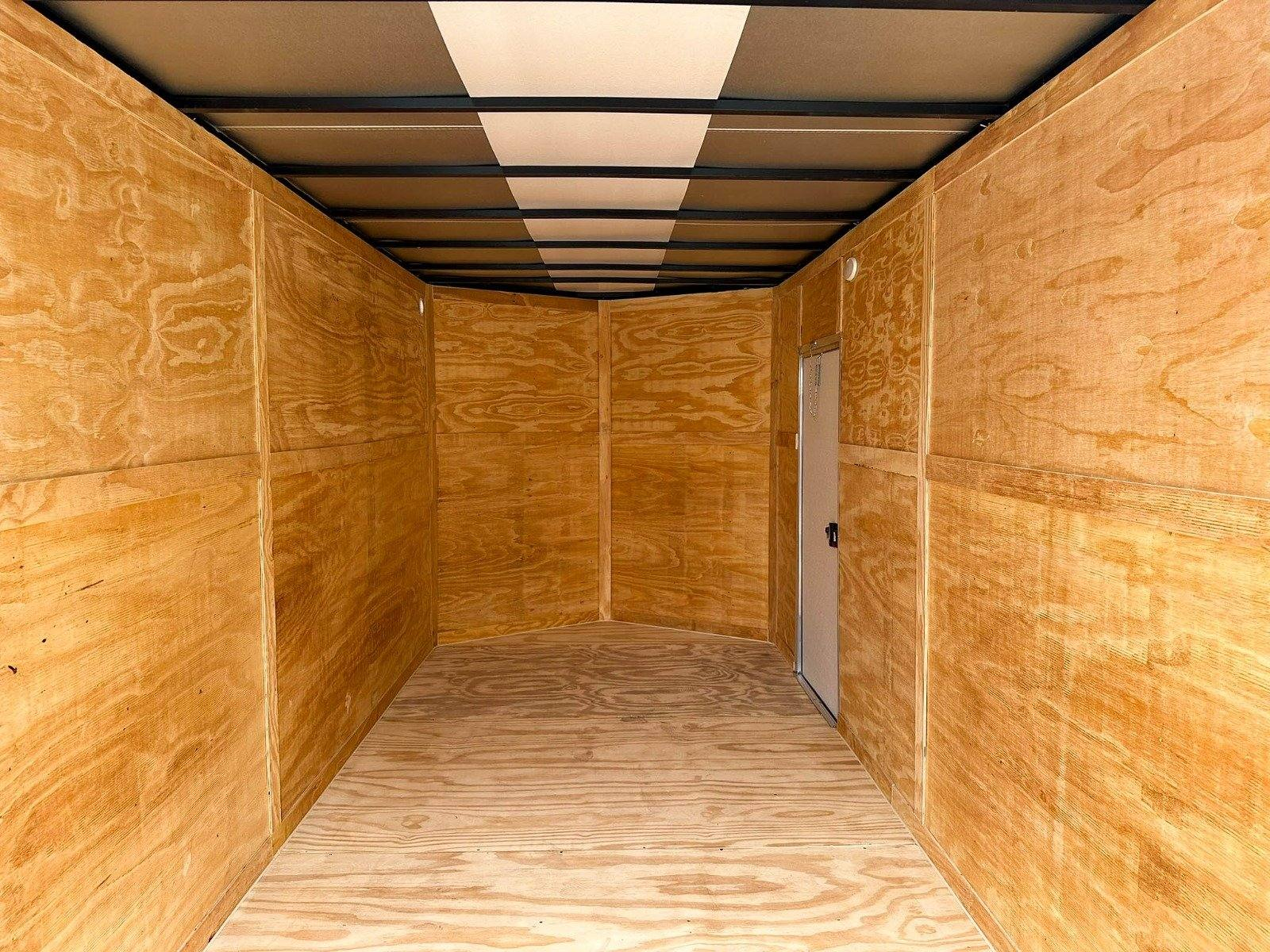7×16 White V-Nose Enclosed Trailer (2) 3,500lb Axles 7ft Interior 7K GVWR - Image 18
