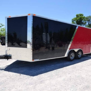 Enclosed Trailer 8.5 x 18′ Red & Black – Car Hauler Storage