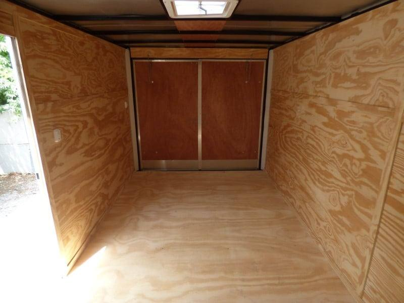 Enclosed Trailer 7’x12′ V-Nose with Barn Doors Storage 3500 lb Axle - Image 8