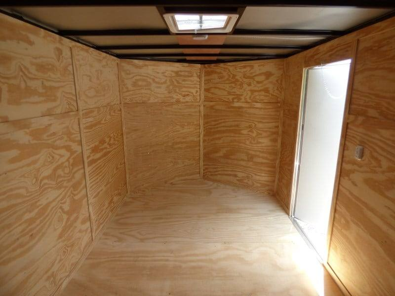 Enclosed Trailer 7’x12′ V-Nose with Barn Doors Storage 3500 lb Axle - Image 11