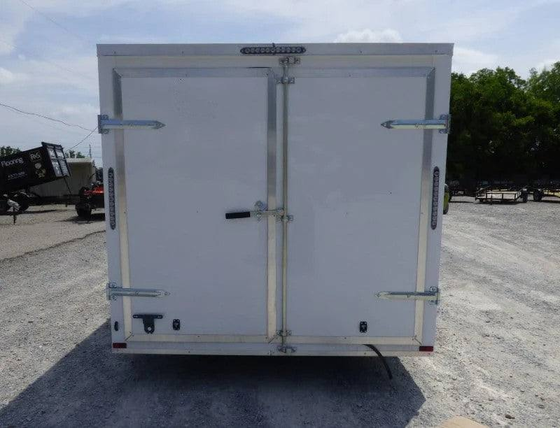 Enclosed Trailer 7’x12′ V-Nose with Barn Doors Storage 3500 lb Axle - Image 4