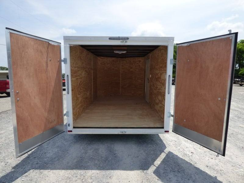 Enclosed Trailer 7’x12′ V-Nose with Barn Doors Storage 3500 lb Axle - Image 7