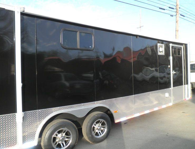 Enclosed Trailer 8.5’x28′ Black – Car Equipment Hauler Storage - Image 4