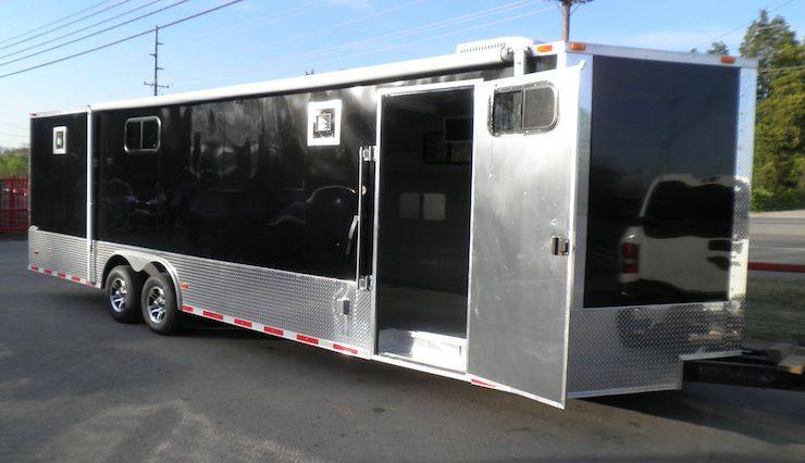 Enclosed Trailer 8.5’x28′ Black – Car Equipment Hauler Storage - Image 3