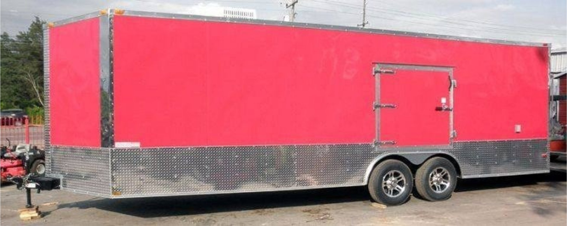 Enclosed Trailer 8.5’x24′ Red – ATV Car Bike Equipment Hauler Storage - Image 4