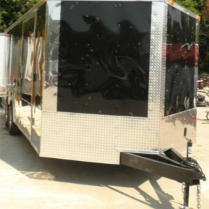 Enclosed Trailer 8.5×20 Black – Car Equipment Hauler Storage