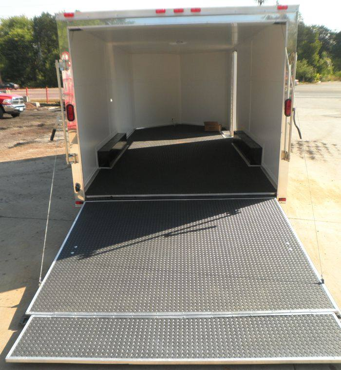 Enclosed Trailer 8.5′ X 18′ White – Car ATV Bike Hauler – 3500 lb Axles Storage - Image 5