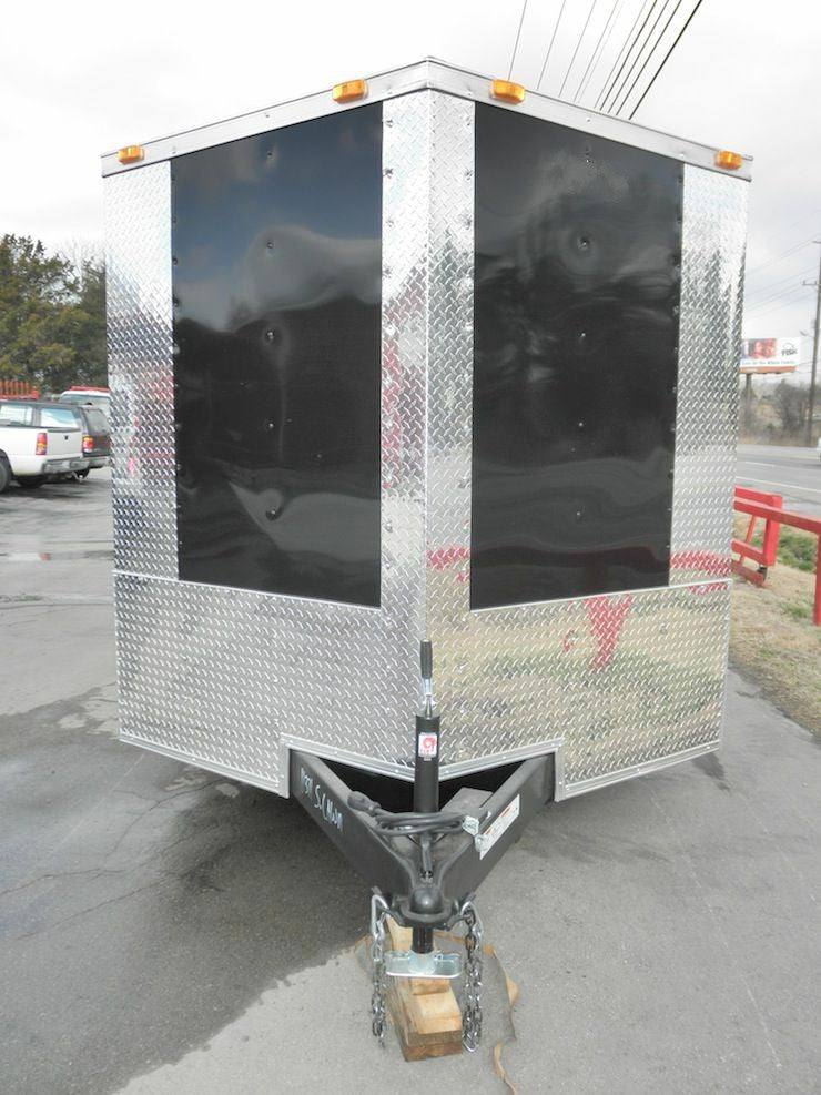 Enclosed Trailer 7′ X 16′ Custom Built – Motorcycle ATV Car Event (Black) Storage - Image 2