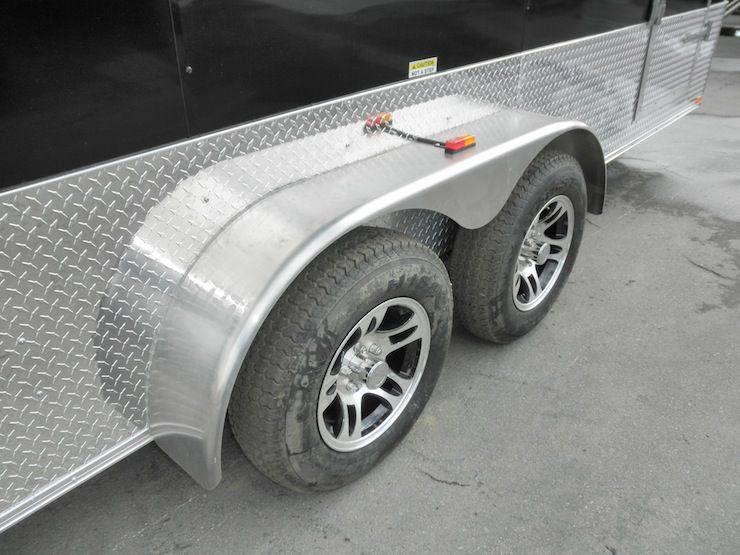 Enclosed Trailer 7′ X 16′ Custom Built – Motorcycle ATV Car Event (Black) Storage - Image 17