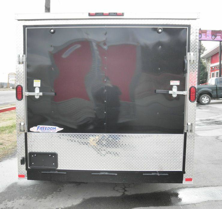 Enclosed Trailer 7′ X 16′ Custom Built – Motorcycle ATV Car Event (Black) Storage - Image 13