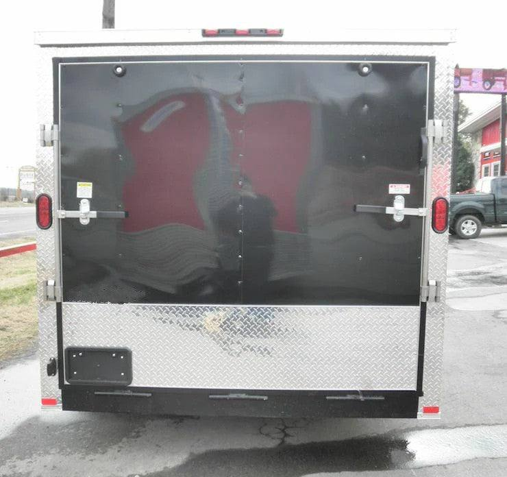 Enclosed Trailer 7′ X 16′ Custom Built – Motorcycle ATV Car Event (Black) Storage - Image 6