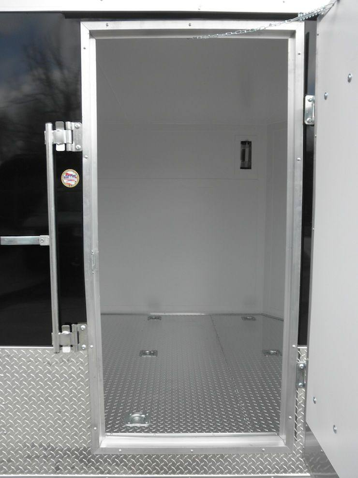 Enclosed Trailer 7′ X 16′ Custom Built – Motorcycle ATV Car Event (Black) Storage - Image 7