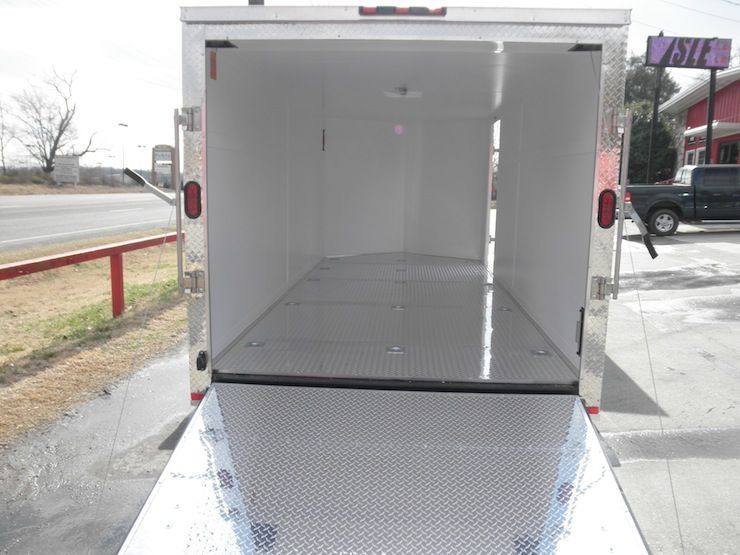 Enclosed Trailer 7′ X 16′ Custom Built – Motorcycle ATV Car Event (Black) Storage - Image 9