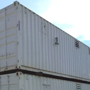 40 ft Container Shop – Climate Controlled Office + Inventory Storage / Racking