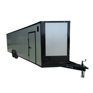 Enclosed Trailer 8.5′ X 28′ Silver With Blackout Trim