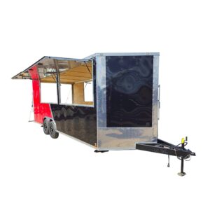 8.5′ X 22′ Red & Black Custom Enclosed Trailer