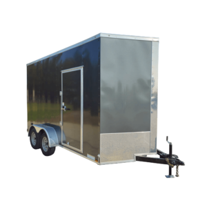 7′ x 14′ Charcoal Gray Enclosed Trailer 8ft Interior (2) 3500 lb Axles