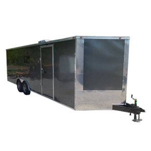 Enclosed Trailer 8.5′ X 24′ Charcoal Grey Hauling